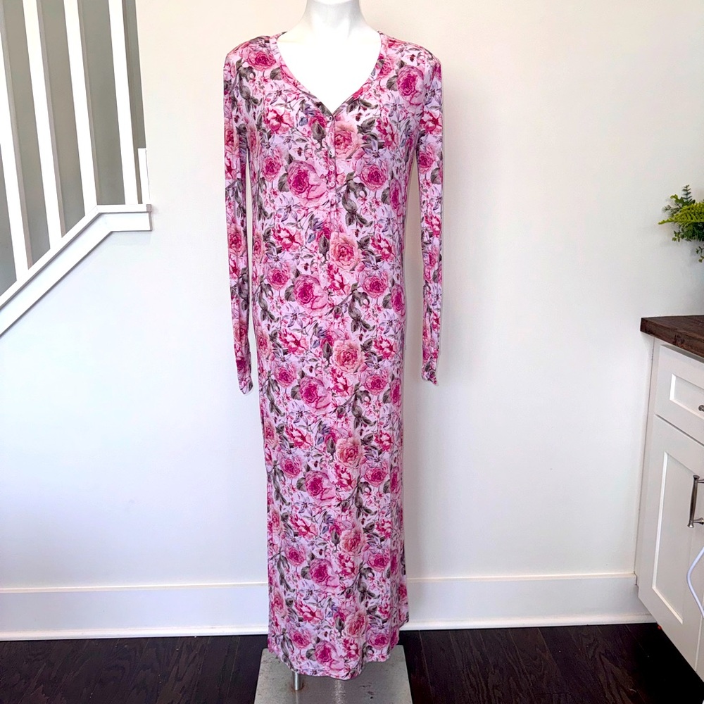 Posh Peanut Pink Floral Maxi Dress